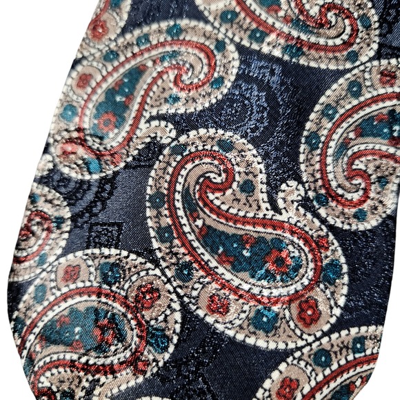 Lot of 3 Oscar De La Renta Silk Tie Necktie Paisley Design Mens Neckwear Classic - Picture 7 of 13